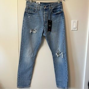 LEVIS Women's 501 High Rise Distressed Skinny Jeans